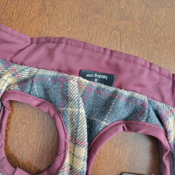 NEW | Fabdog | Dog Barn Coat | Pet Jacket | Burgundy Quilted Barncoat | 8" | XS - Picture 4 of 12